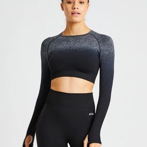 AYBL LONG SLEEVE CROPPED TOP (PULSE OMBRÉ)